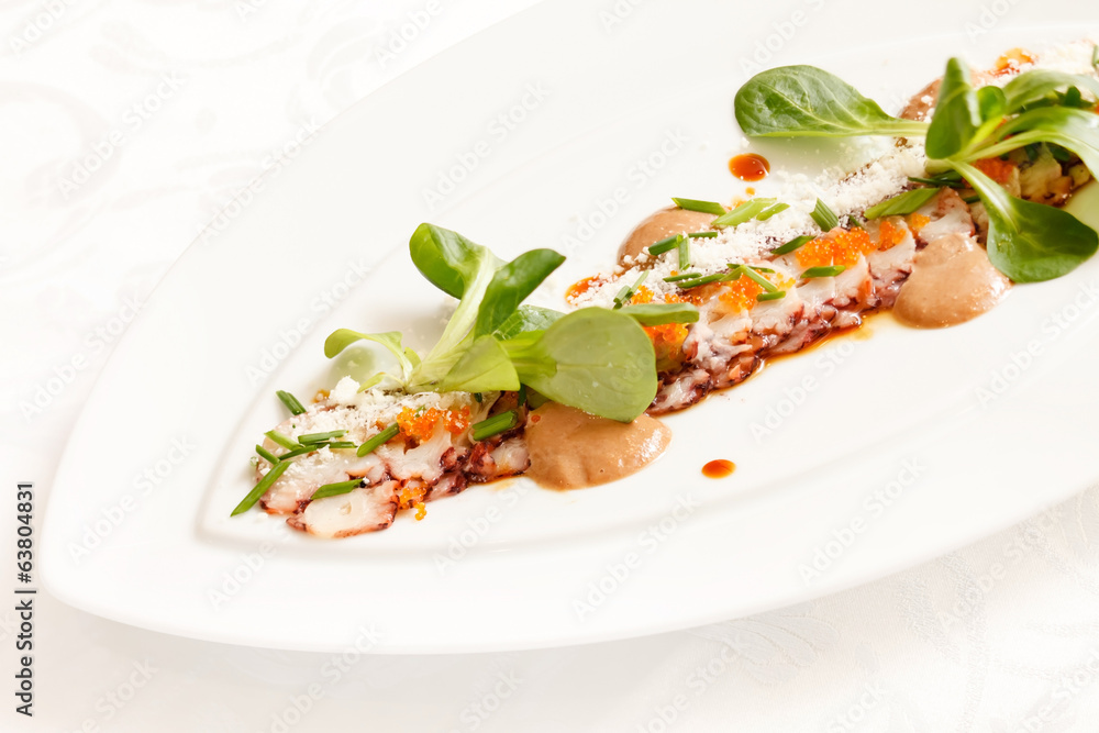 Octopus carpaccio Octopus carpaccio