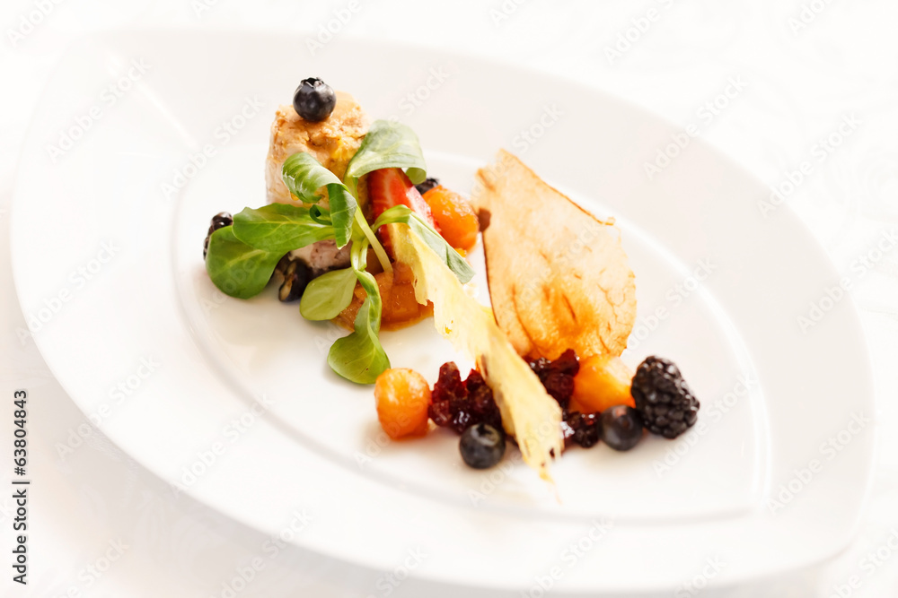 terrine with berry sauce terrine with berry sauce
