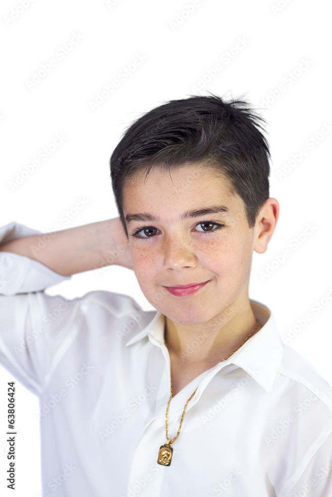 Young boy in his First Communion Young boy in his First Communion