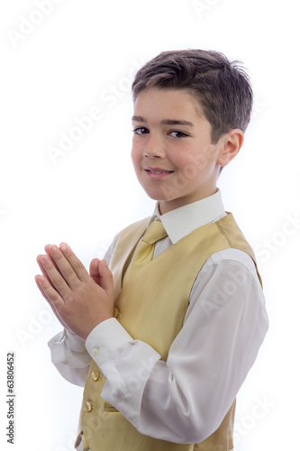 Wallpaper Mural Young boy praying in his First Communion Torontodigital.ca