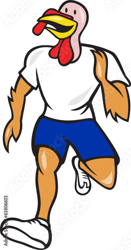 Turkey Run Runner Front Cartoon