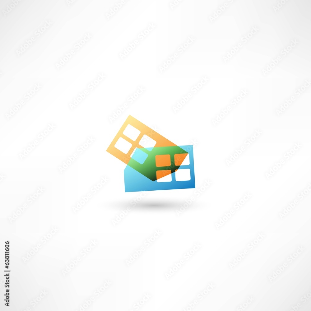 Fototapeta premium sim icon