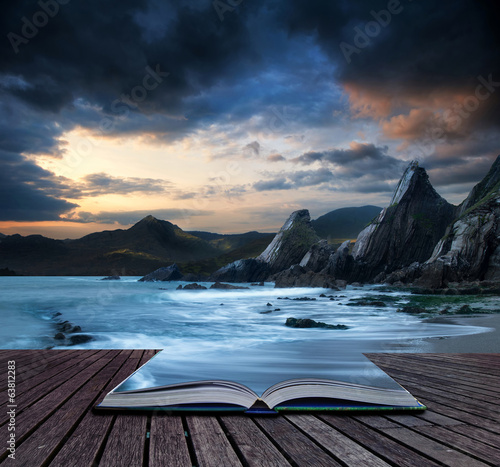 Book concept Beautiful land...