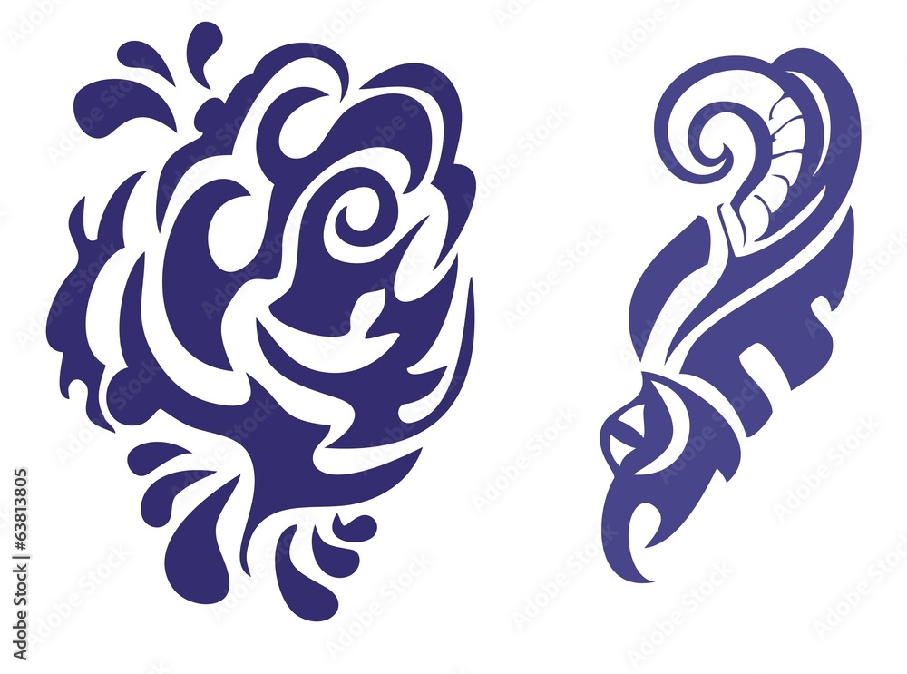 Obraz premium Water splashes in the form of an eagle and an animal