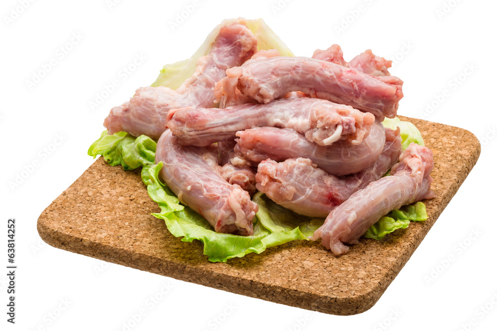 Raw chicken neck