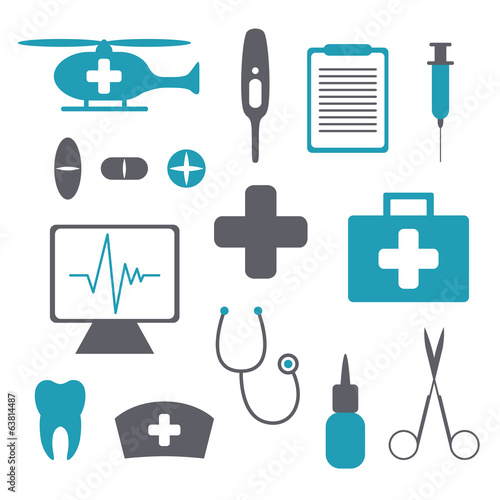 Vector Illustration of Medical Icons