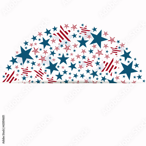 Vector Illustration of an Independence Day Design