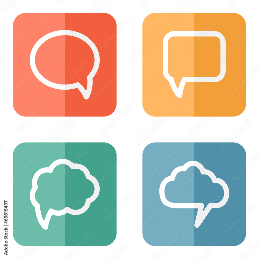 Set of colorful speech bubbles Set of colorful speech bubbles