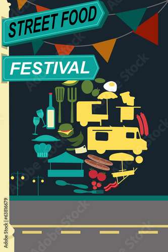 Street food festival pamphlet