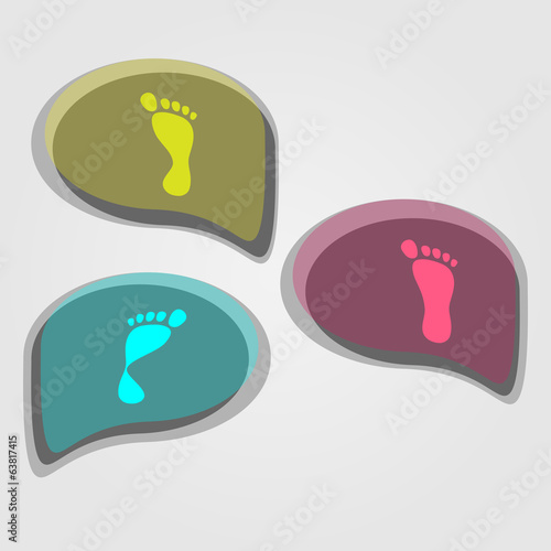 Wallpaper Mural modern icons set of pronation of the foot Torontodigital.ca