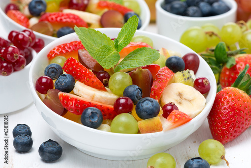 delicious fruit and berry salad