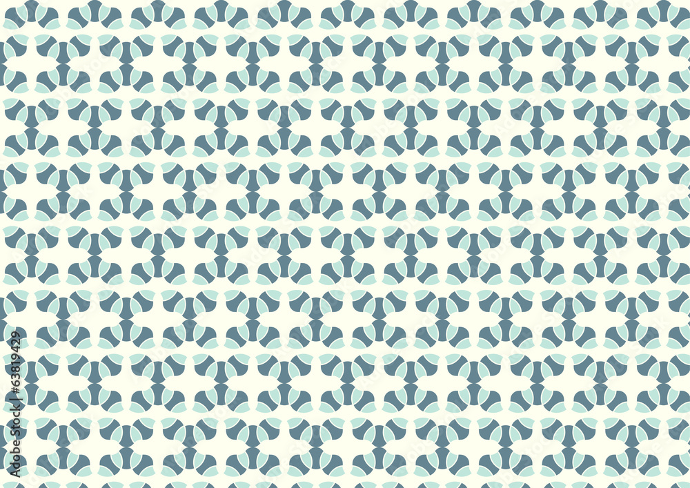 Abstract Curve Flower Pattern on Pastel Background