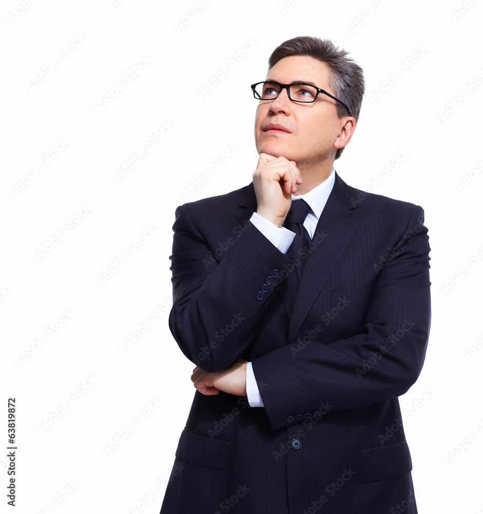 Thinking businessman. Thinking businessman.