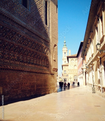 arabian style elevation in Zaragoza, Spain photo