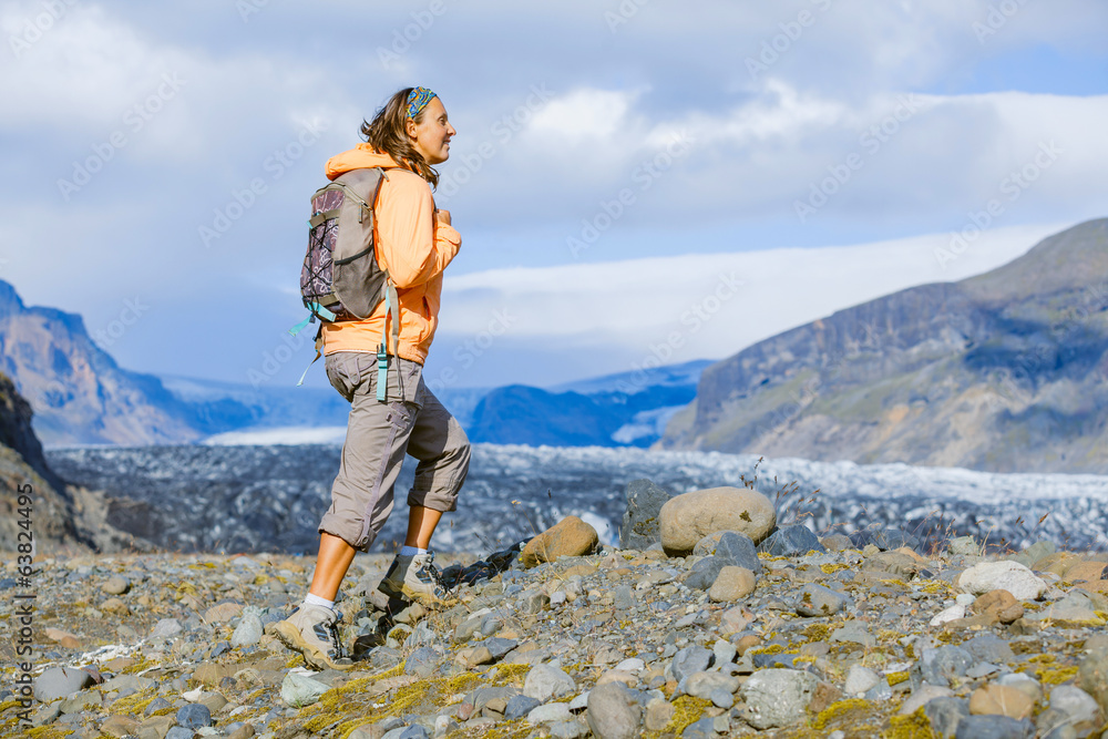 Woman tourist, Iceland