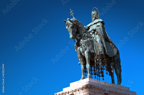 King Saint Stephen statue in Budapest  Hungary