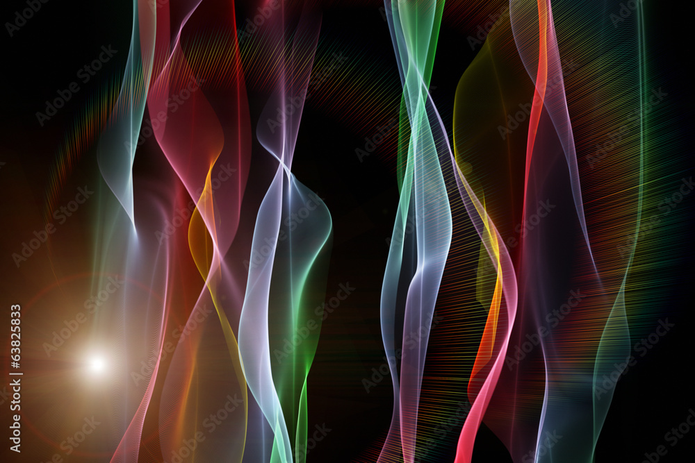 Naklejka premium futuristic wave background design with lights