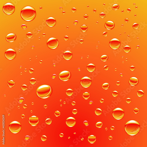 bubble gas orange water background