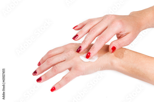 female hands care for  skin  spa theme
