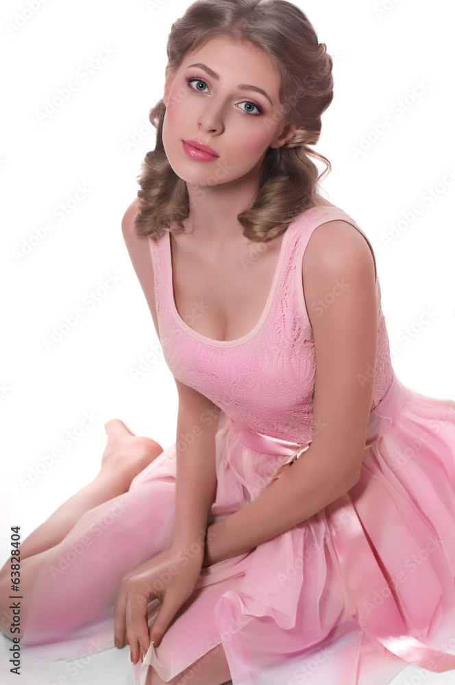 Portrait of beautiful young girl in fashion clothes Portrait of beautiful young girl in fashion clothes