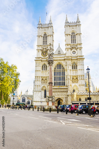 View of Westminister Abbey catedral, London, UK photo