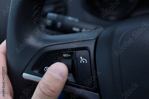 speed limitation on a steering wheel in modern car