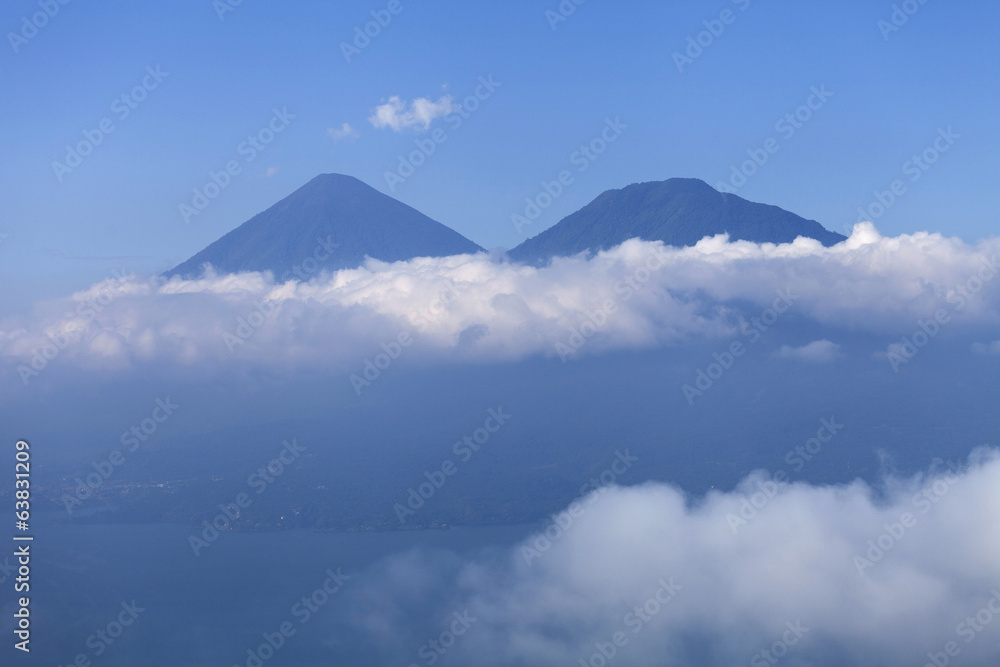 Pier on the Atitlan Lake in Guatemala at Sunrise Pier on the Atitlan Lake in Guatemala at Sunrise