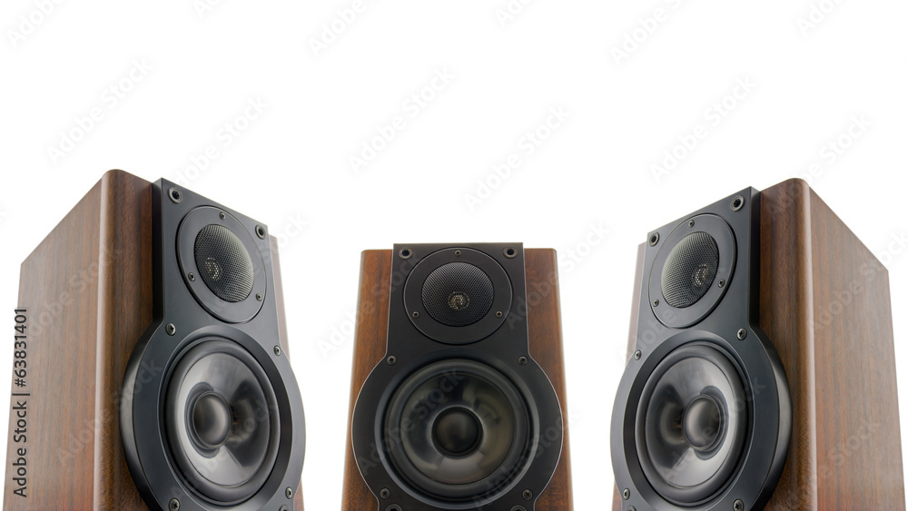 Fototapeta premium Three audio speakers