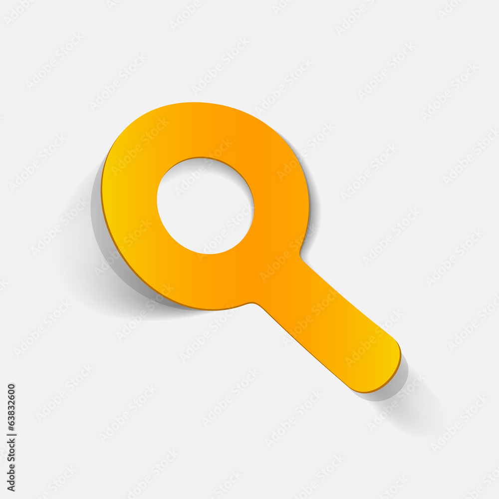 realistic design element: magnifier realistic design element: magnifier