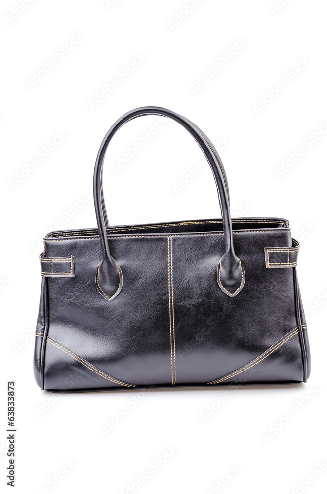 Woman leather bag isolated white background Woman leather bag isolated white background