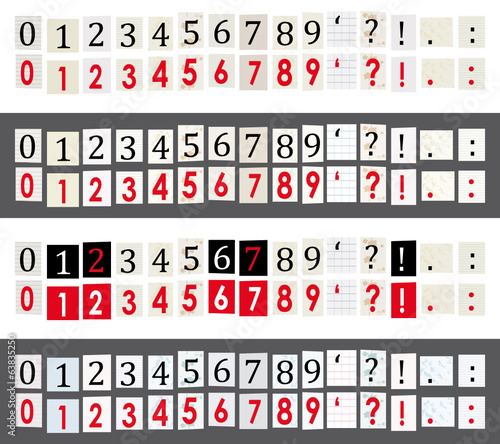 Anonymous numbers cut from newspapers.