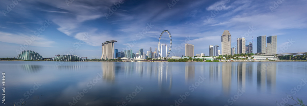 Obraz premium Landscape of Singapore city in day morning time.