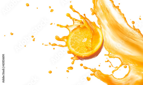 splashing orange juice