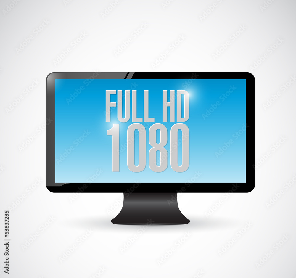 full hd 1080 monitor illustration design full hd 1080 monitor illustration design