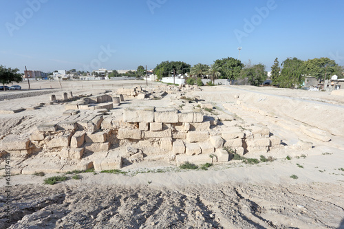 Barbar Temple Ruins in Bahrain, Middle East photo