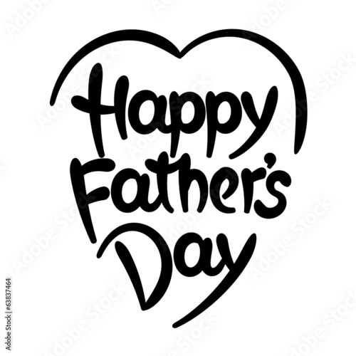 Happy father's day hand-drawn lettering