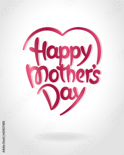  Happy mother s day  hand-drawn lettering