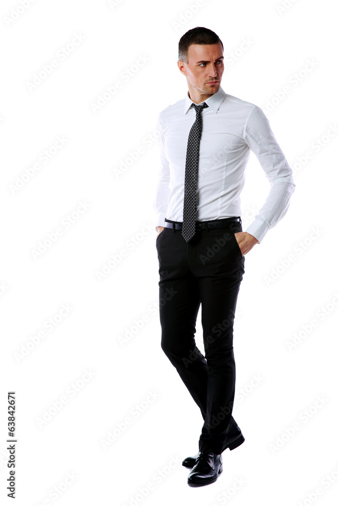 Full-length portrait of a thoughtful businessman Full-length portrait of a thoughtful businessman