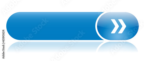 BLANK web button (square blue icon symbol template)