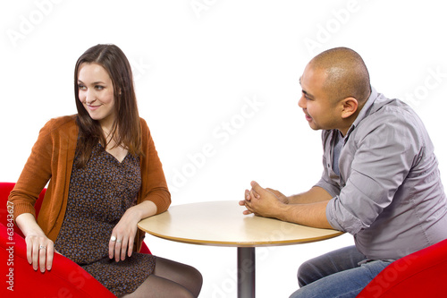 rude interracial couple on a bad date