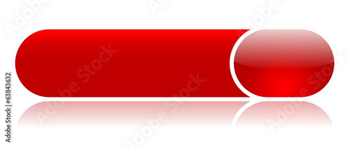 Bouton Web Rouge (internet touche vecteur gel brillant reflet)