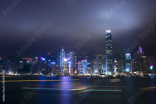 Heavy marine traffic in Hong Kong Victoria habour