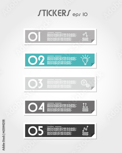 long turquoise flat stickers