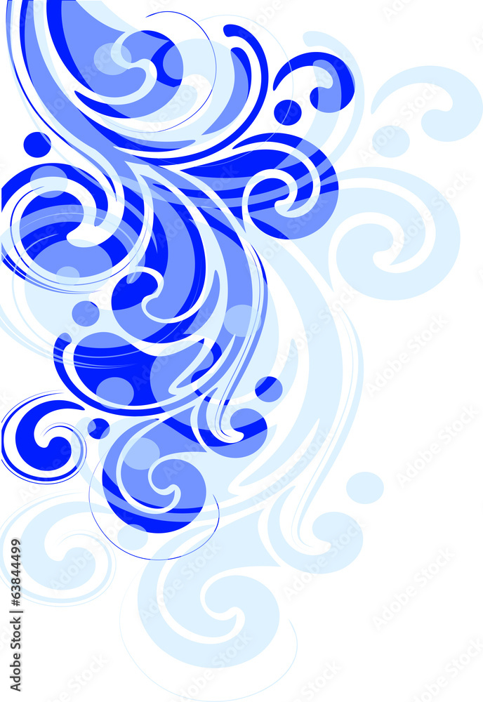 Abstract blue arc-drop background. Vector illustration. EPS10.