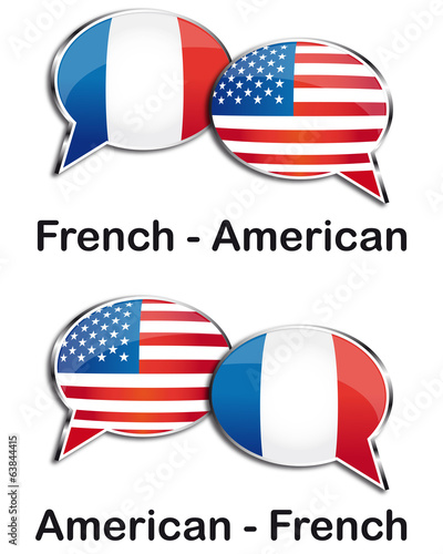 French - American translator clouds