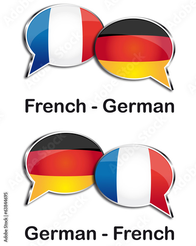 French - German translator clouds