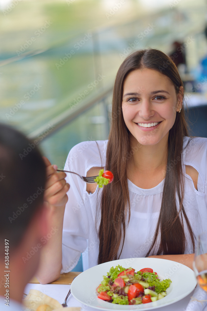 couple having lanch at beautiful restaurant couple having lanch at beautiful restaurant