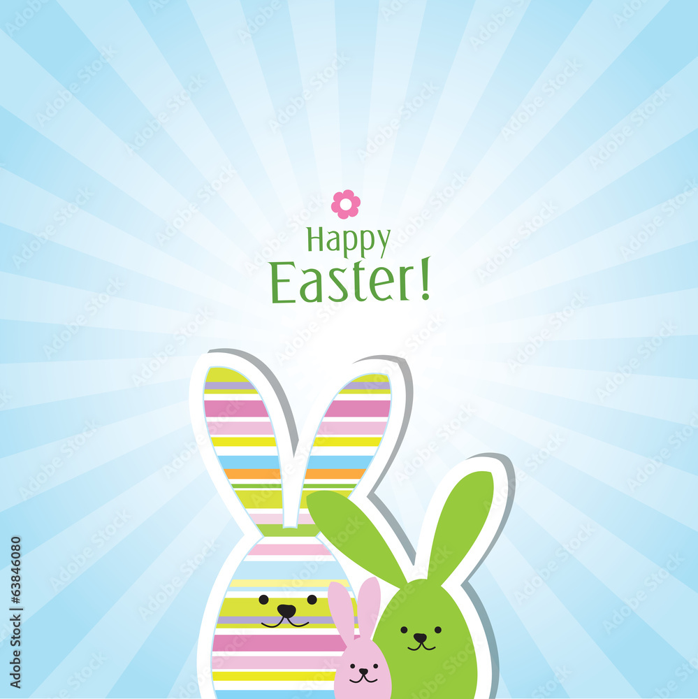 Easter card - greeting card with copy space Easter card - greeting card with copy space