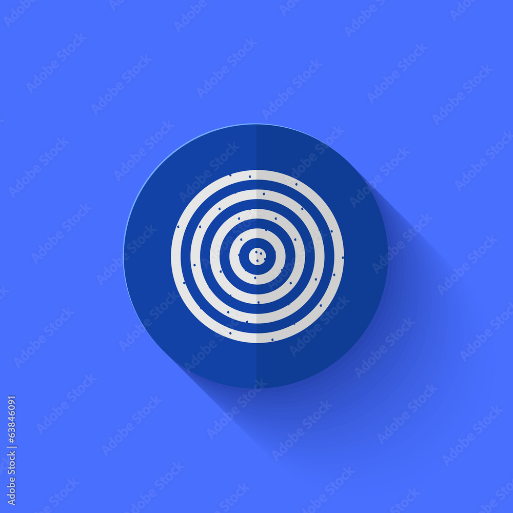 Vector modern flat blue circle icon. Vector modern flat blue circle icon.
