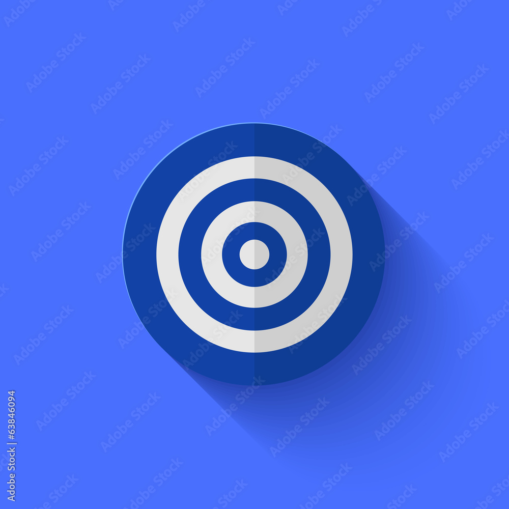 Vector modern flat blue circle icon. Vector modern flat blue circle icon.